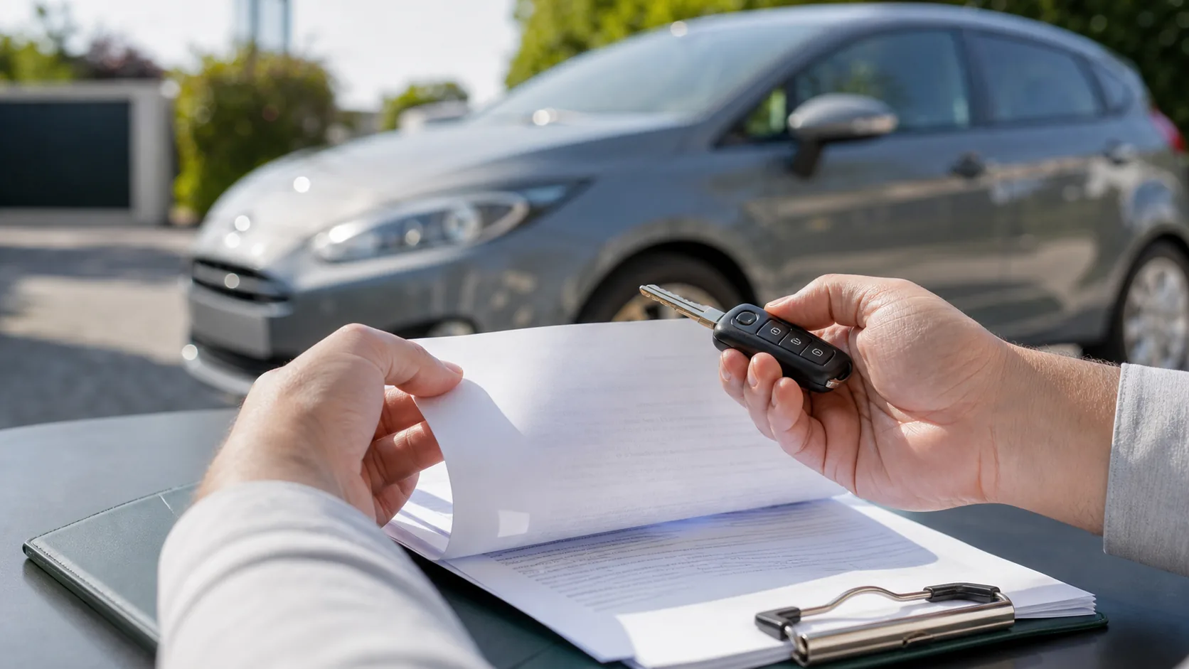 Vérification d’un contrat d’assurance auto avec clés de voiture