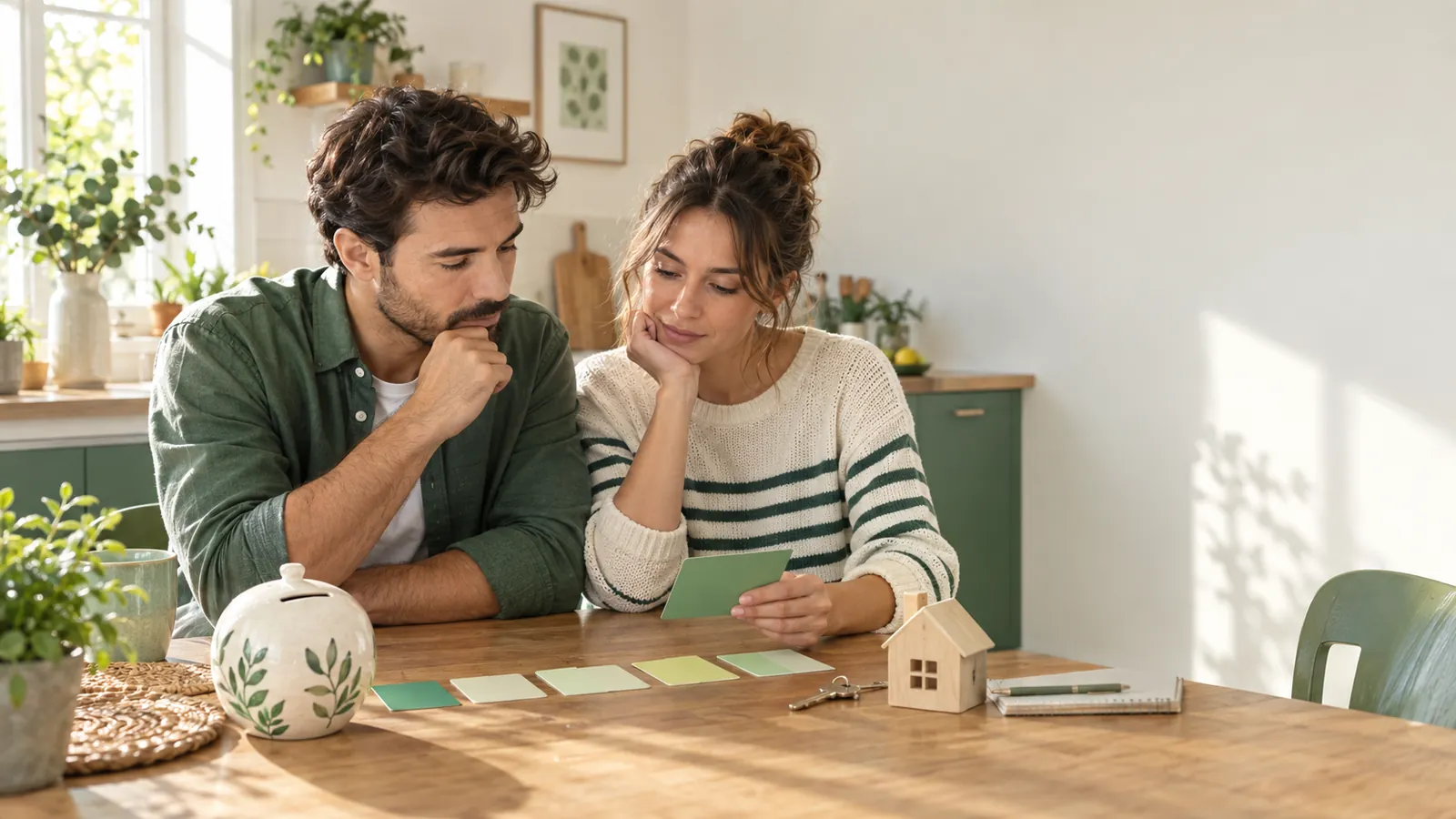 Couple comparant les conséquences d’un retrait sur un PEL