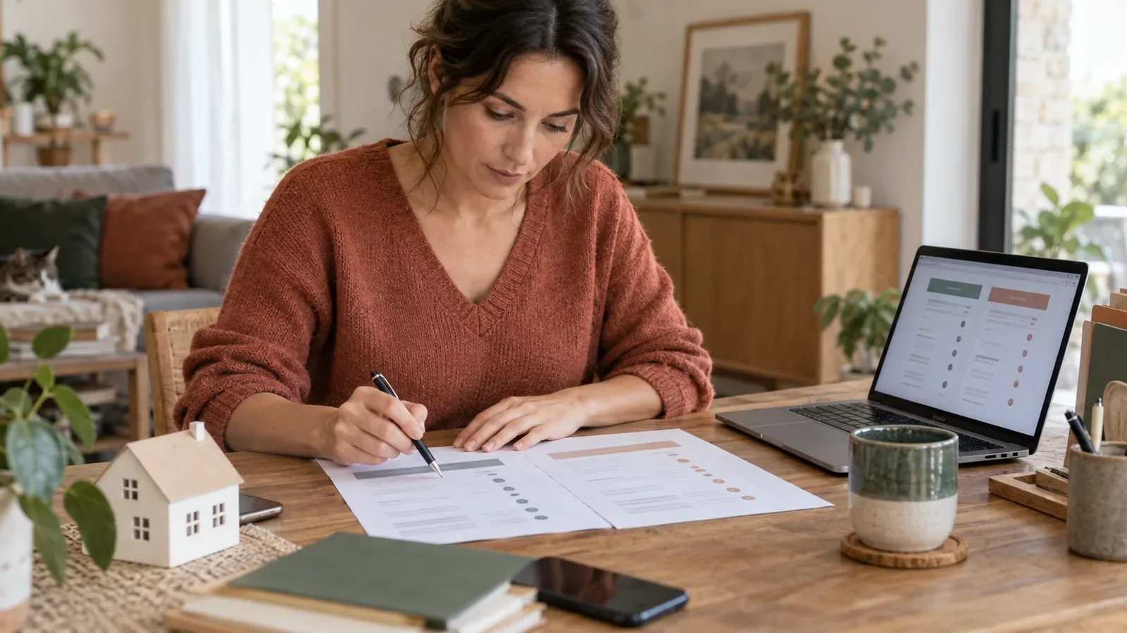 Personne comparant les garanties et exclusions de deux assurances