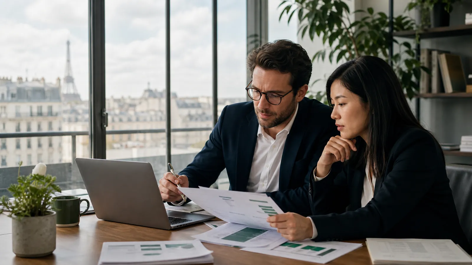 Analystes comparant les résultats et fondamentaux de sociétés cotées