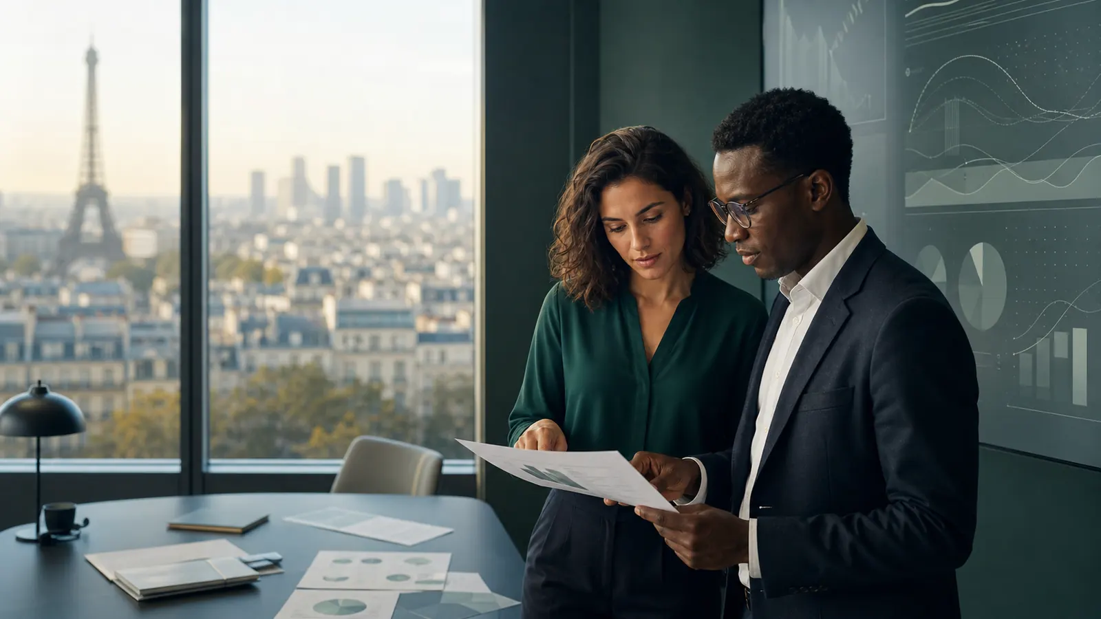 Analystes étudiant les marchés financiers, les devises et les taux