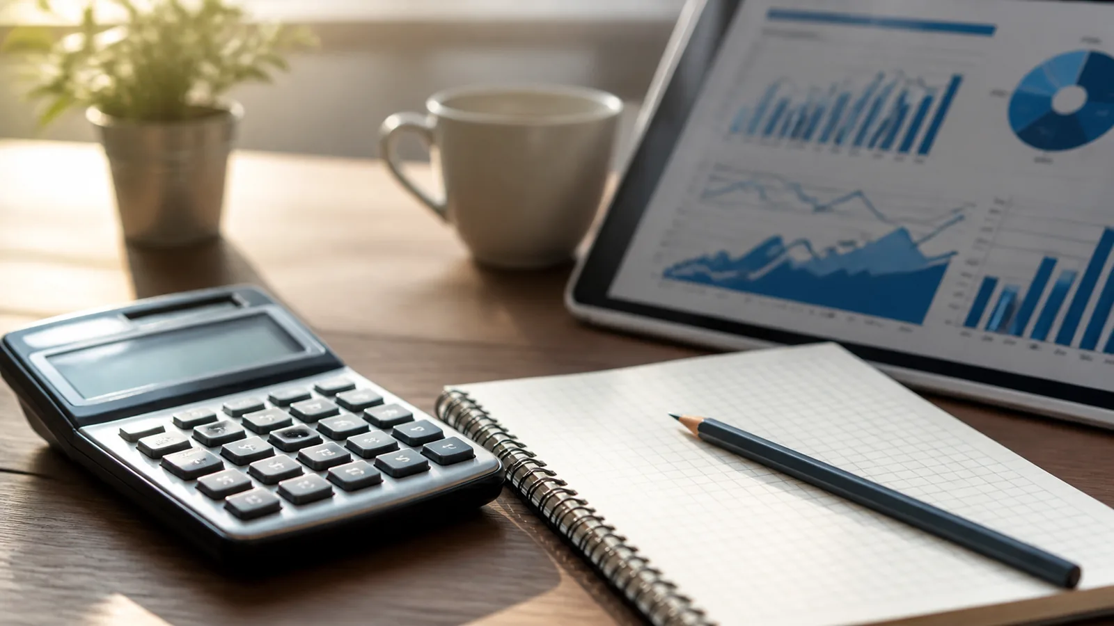 Calculateur financier indicatif avec budget, crédit et rendement